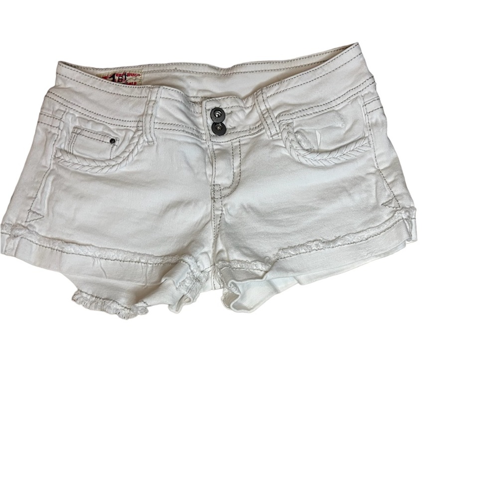 1st Kiss Women's White Mini Shorts
